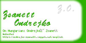 zsanett ondrejko business card